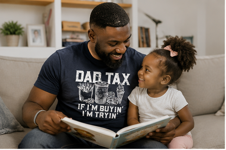 Dad Tax Tee – Funny Dad Shirt, Vintage Fast Food Graphic T-Shirt, Retro Dad Humor Tee, Father’s Day Gift for Dad