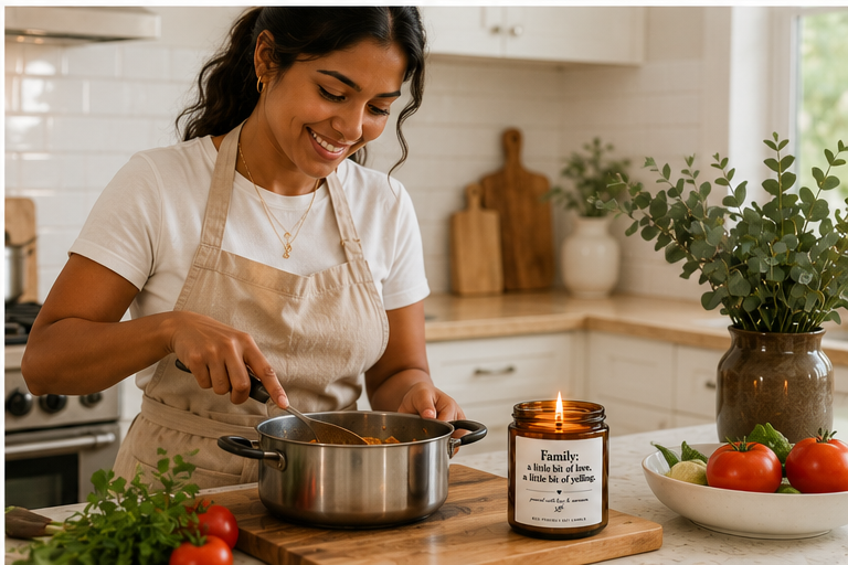 Scented Soy Candle — “Family: a little bit of love, a little bit of yelling” (4oz & 9oz)