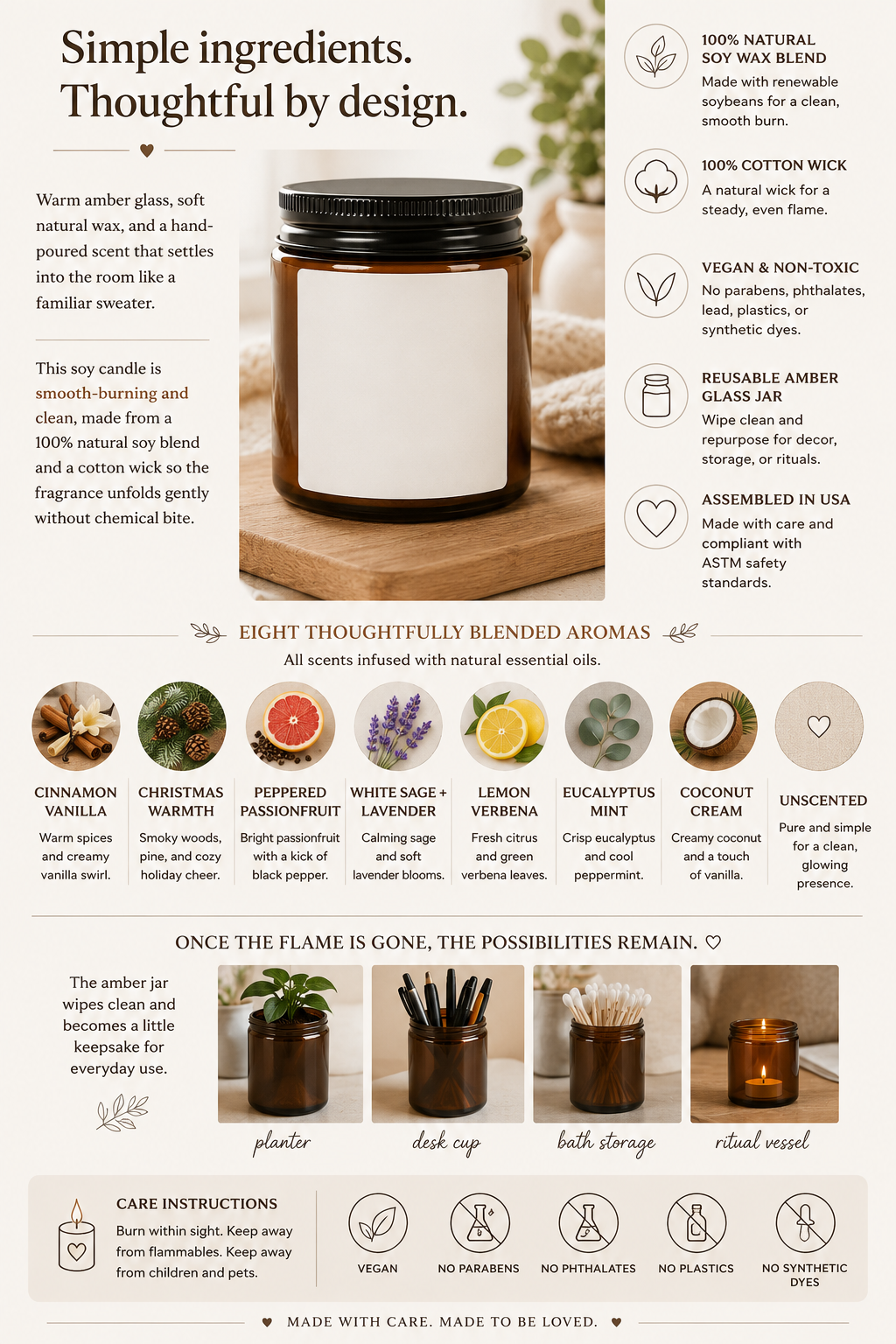 Scented Soy Candle — "Grandma's house: where rules go to die." (4oz & 9oz)