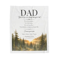 Personalized Dad Blanket – Custom Names Forest Keepsake Gift