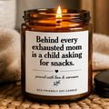Mom Life Scented Soy Candle — "Behind Every Exhausted Mom" Amber Jar (4oz & 9oz)